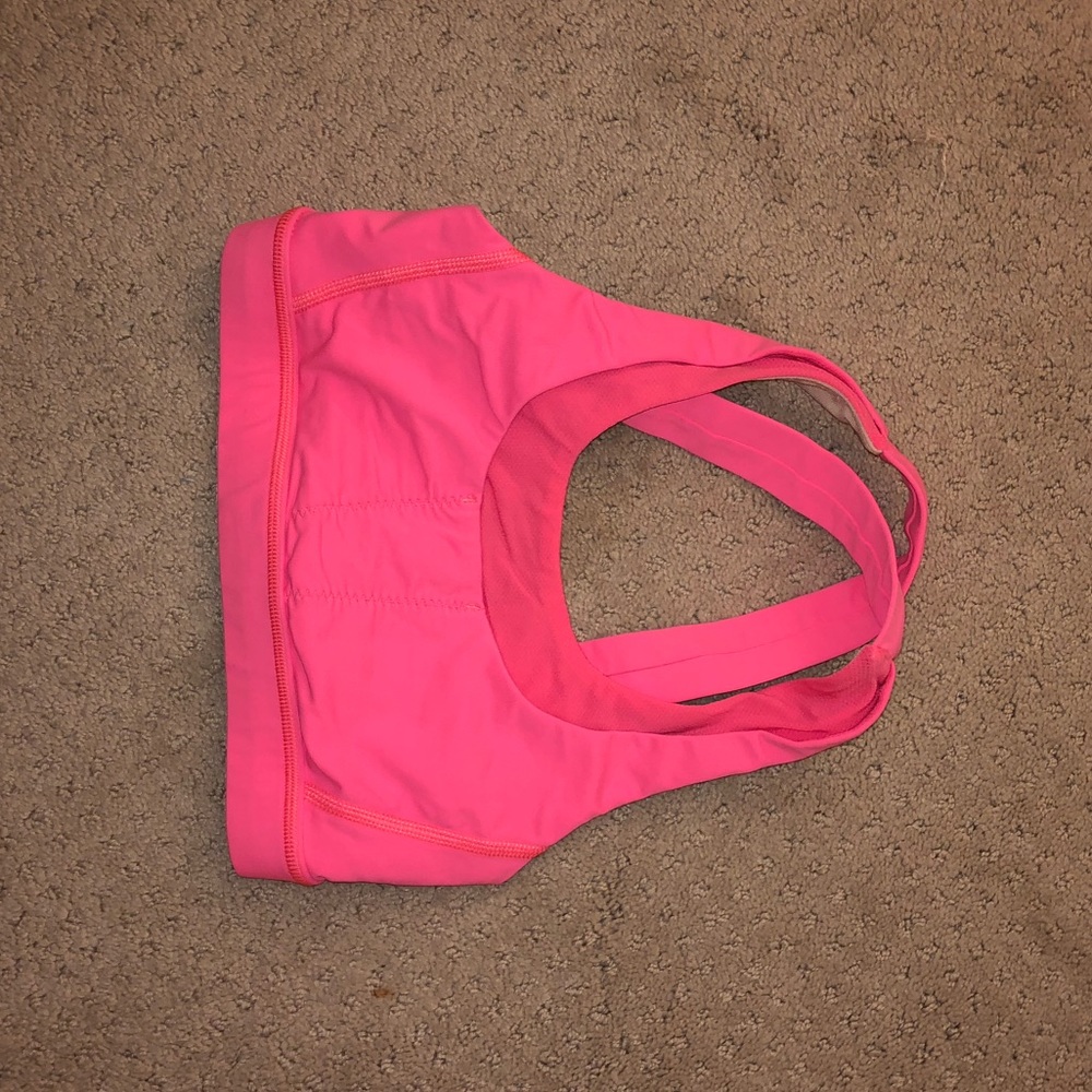 Pink Lululemon cross back sports bra